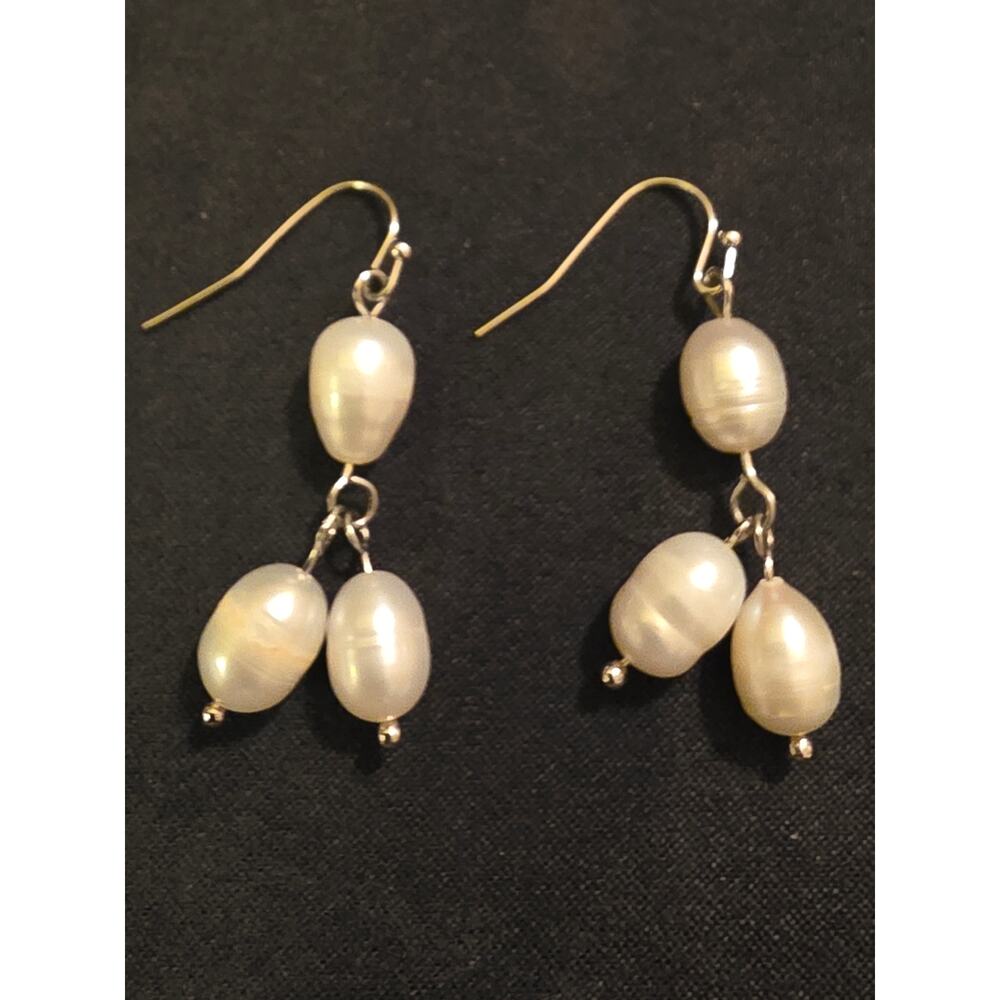 White Freshwater Pearl Earrings